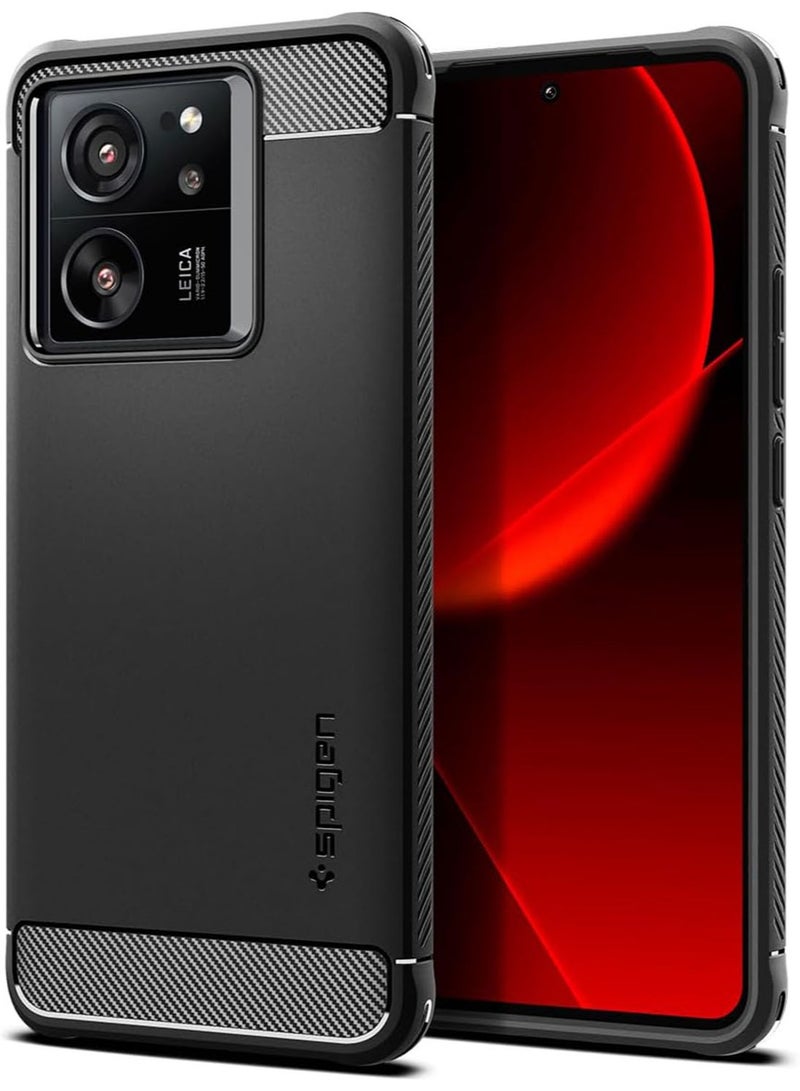 Spigen Rugged Armor for Xiaomo 13T PRO and Xiaomi 13T Case Cover - Matte Black - Image 1