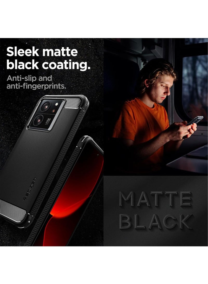 Spigen Rugged Armor for Xiaomo 13T PRO and Xiaomi 13T Case Cover - Matte Black - Image 4
