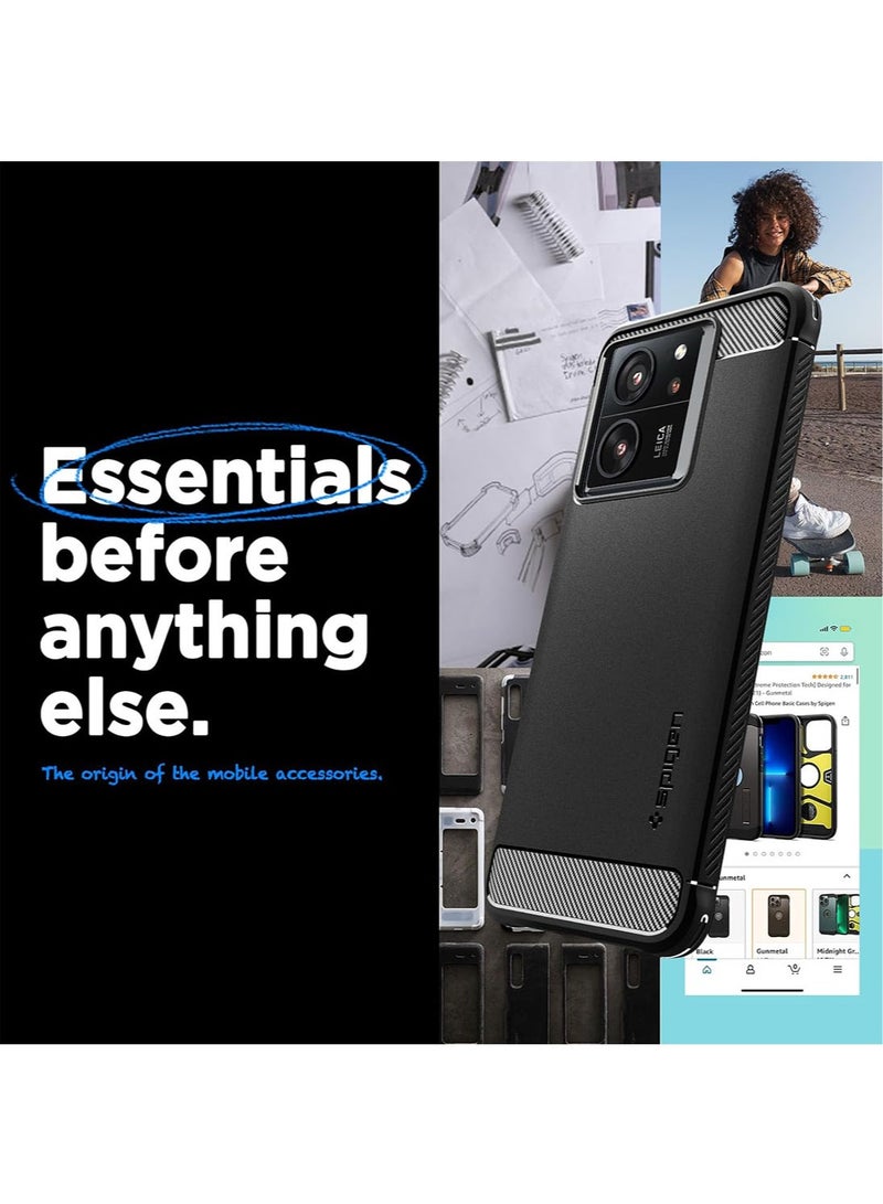Spigen Rugged Armor for Xiaomo 13T PRO and Xiaomi 13T Case Cover - Matte Black - Image 2
