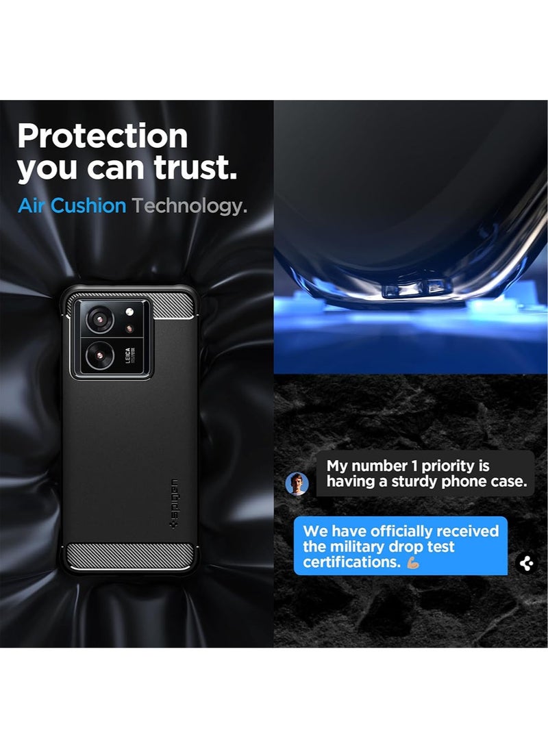 Spigen Rugged Armor for Xiaomo 13T PRO and Xiaomi 13T Case Cover - Matte Black - Image 5