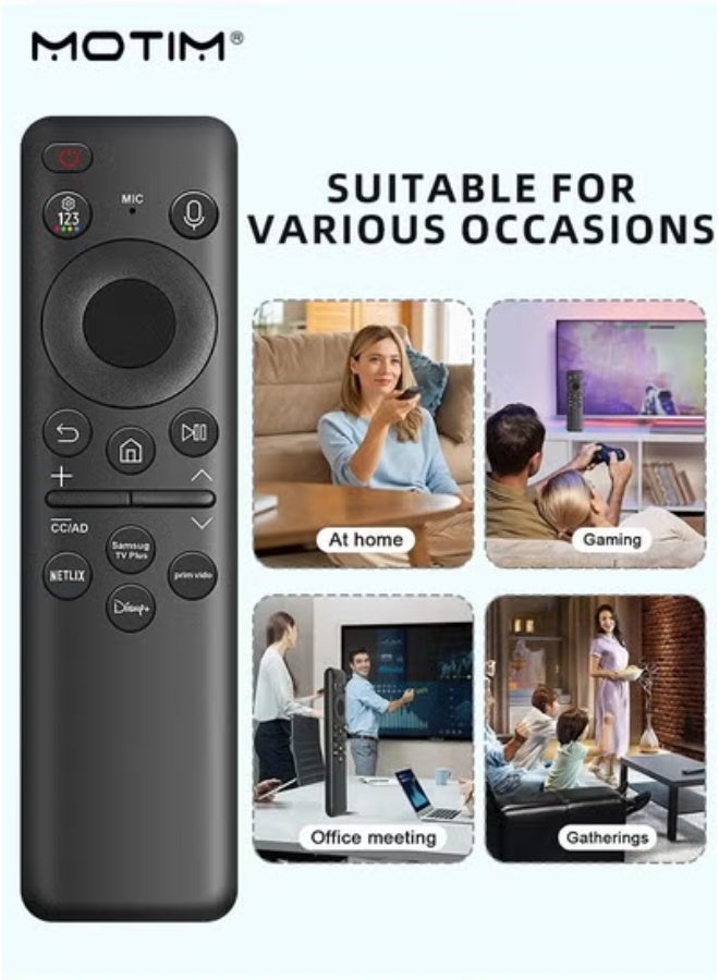 Motim Universal Solar Remote Control for Samsung Smart TV, Voice Commands Pointing, Voice Remote Solar Charging Remote Control - Image 5