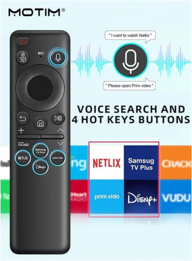 Motim Universal Solar Remote Control for Samsung Smart TV, Voice Commands Pointing, Voice Remote Solar Charging Remote Control - Image 3