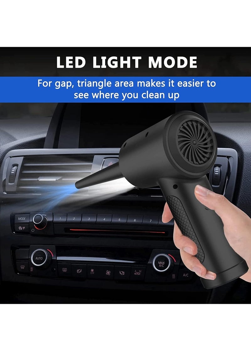 أيه بي جي منفاخ هواء مضغوط | منفاخ هواء لاسلكي عالي الطاقة بسرعة 51000 دورة في الدقيقة وبطارية 6000 مللي أمبير – منظف غبار محمول وقابل لإعادة الشحن للإلكترونيات وداخل السيارات والمنزل - Image 3