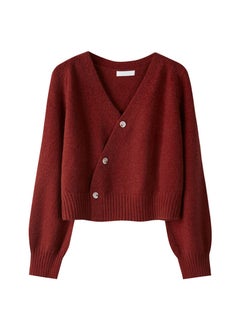 Loose Sleeveless Vest Women Spring Autumn Season Lazy Style Small Personality Wool Top Resistant To Stains 1192 wine red