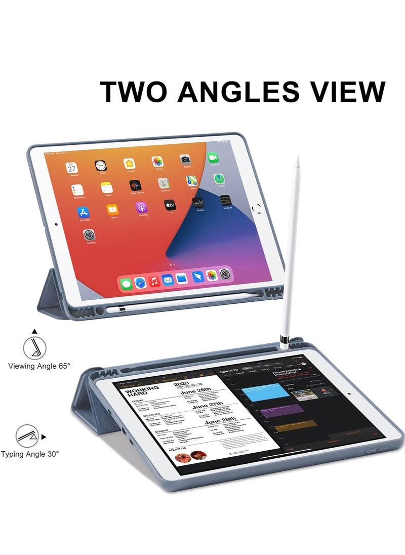 IAF iPad 9th/8th/7th Generation Case (2021/2020/2019) - iPad 10.2-Inch Case with Pencil Holder, Slim Soft TPU Back Smart Magnetic Stand (Lavender) - Image 5