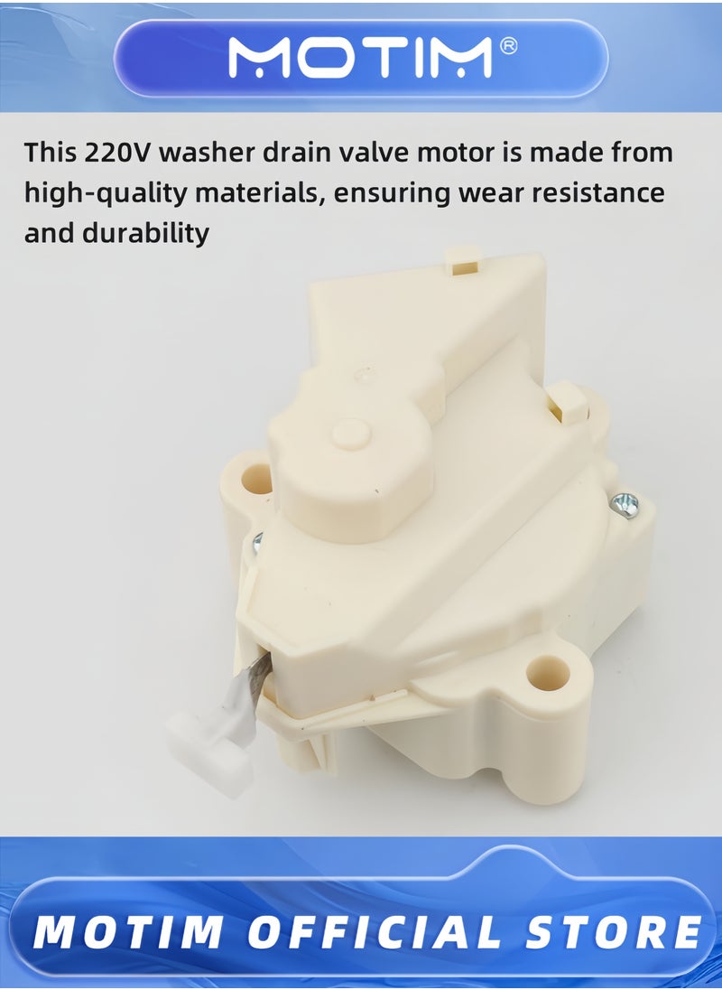 Motim - 220V Washer Drain Valve Motor PQD-703 Double Stroke Tractor XPQ-6A QC22-1 for LG Fully Automatic Washing Machine Replacement Part - Image 1