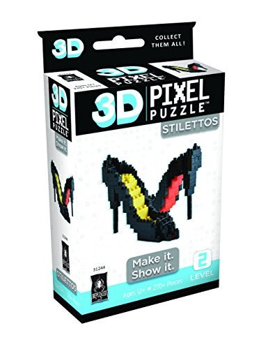 Bepuzzled 3D Pixel Puzzle Stilletos 270 Pieces High Heel Shoes - Image 1
