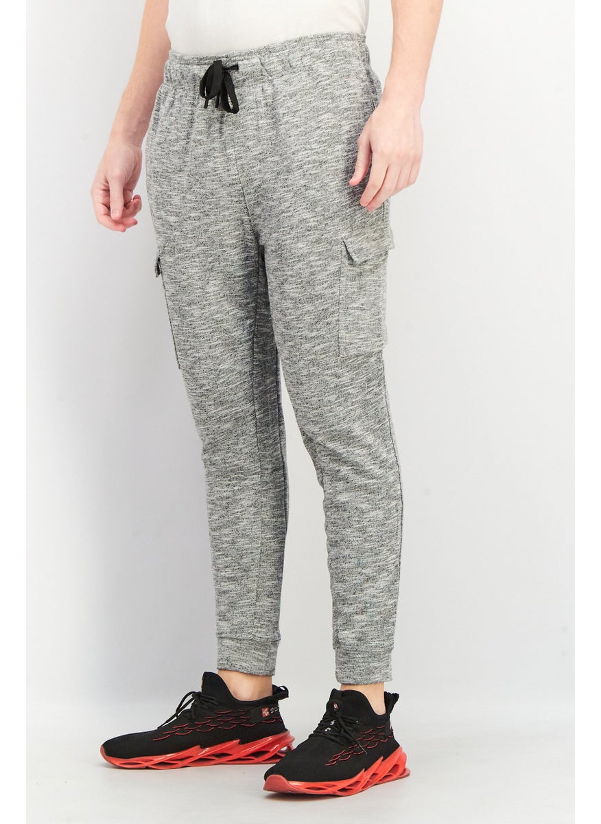 90 Degree By Reflex Men Sportswear Fit Drawstring Jogger Sweat Pants, Light /Grey Heather  - Image 3