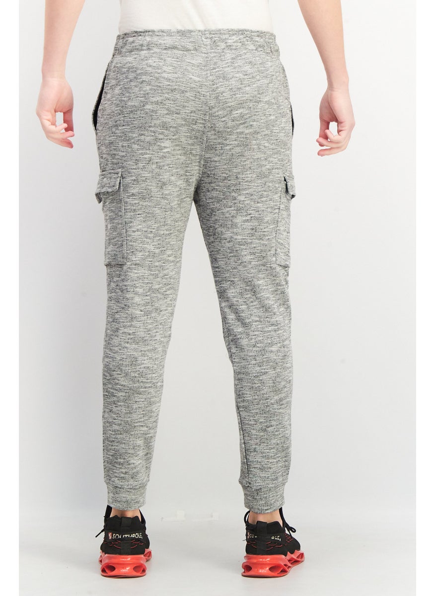 90 Degree By Reflex Men Sportswear Fit Drawstring Jogger Sweat Pants, Light /Grey Heather  - Image 4