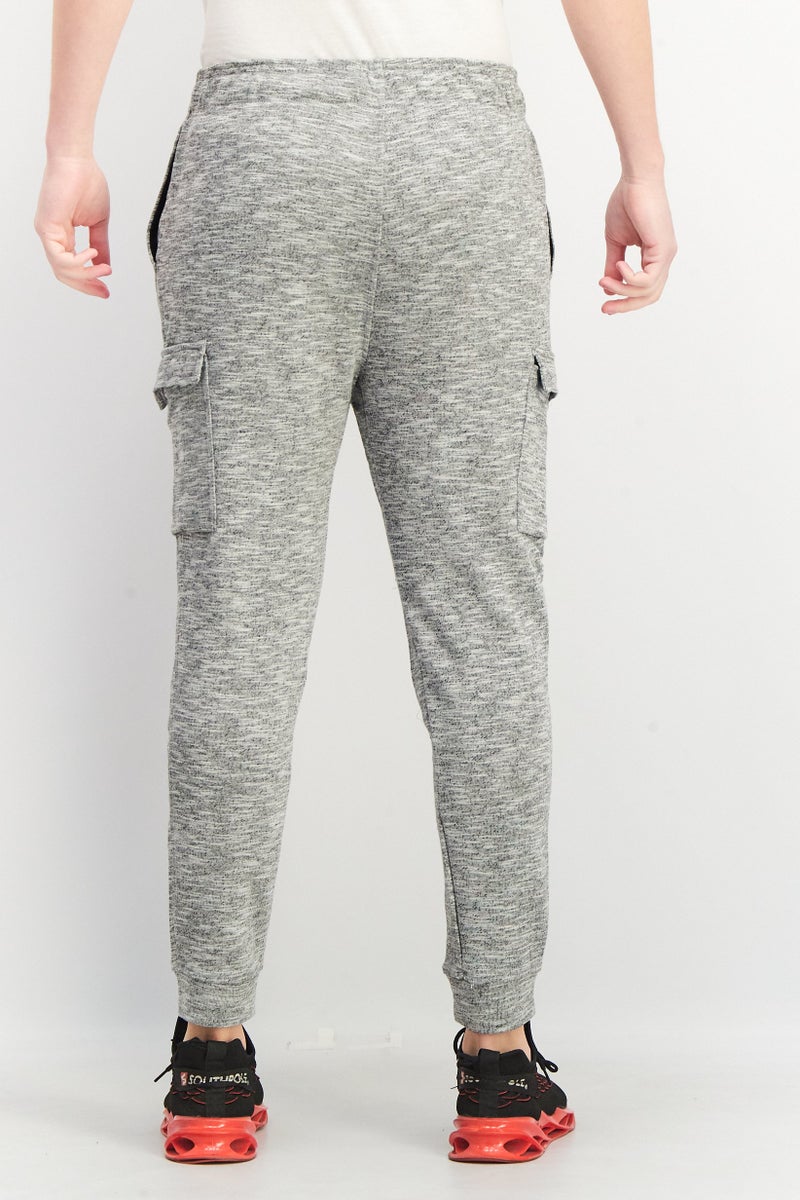 90 Degree By Reflex سروال رياضي للرجال مع حبل سحب، رمادي فاتح / رمادي مختلط - Image 4