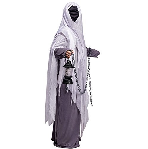 DSplay Unisex Ghost Costume Adult Hood Robe for Halloween Party - Image 4