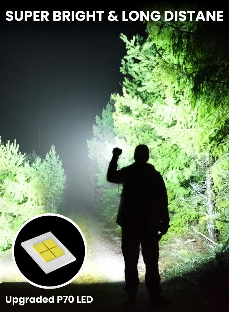 NextWave Rechargeable Flashlights High Lumens Powerful Tactical Flashlights 5 Modes LED Flashlight Adjustable Brightest Flashlight Waterproof Handheld Flash Light for Emergencies Camping Hiking - Image 2