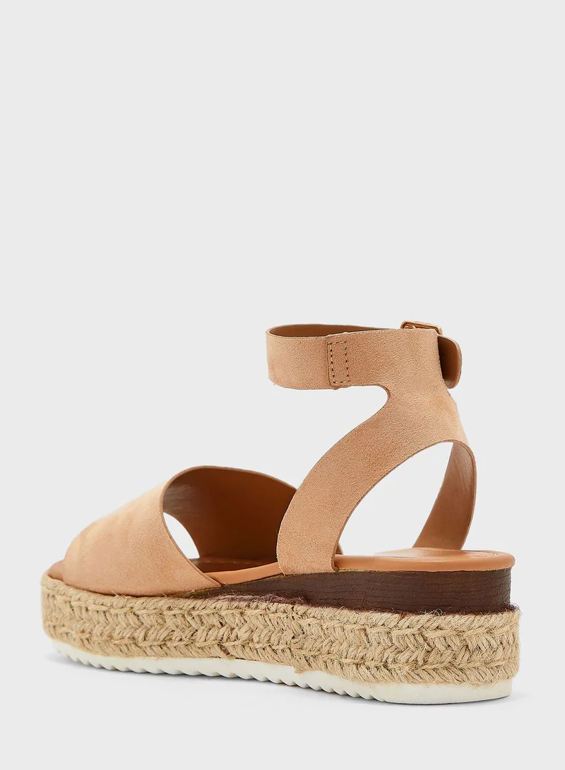 Truffle Ankle Strap Flatform Espadrille