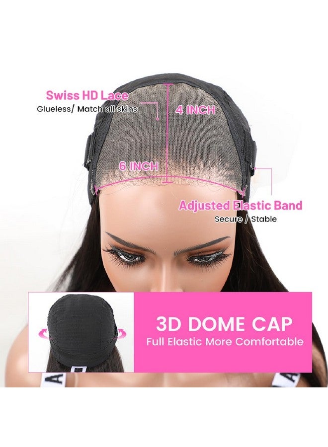 بلاي باروكة شعر بشري قصيرة من الدانتيل بدون غراء مقاس 6X4 عالية الدقة وجاهزة للارتداء والذهاب باروكة شعر قصيرة من الدانتيل مقطوعة مسبقًا ومجعدة من شعر أفريقي مجعد 4C بطول 10 بوصات للنساء، لون أسود طبيعي مسبق النتف - Image 3