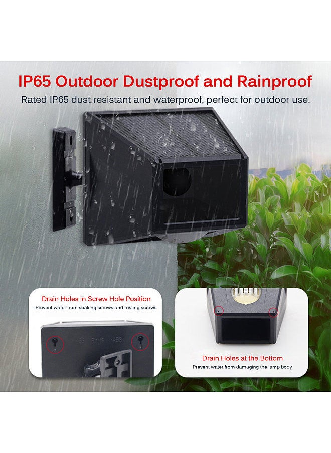Generic - Motion Sensor Solar Alarm Light 110dB Loud Siren LED Strobe Lights with RF433MHz Remote Controller Outdoor IP65 Waterproof Rechargeable for Farm Villa Yard Barn Warehouse - Image 1