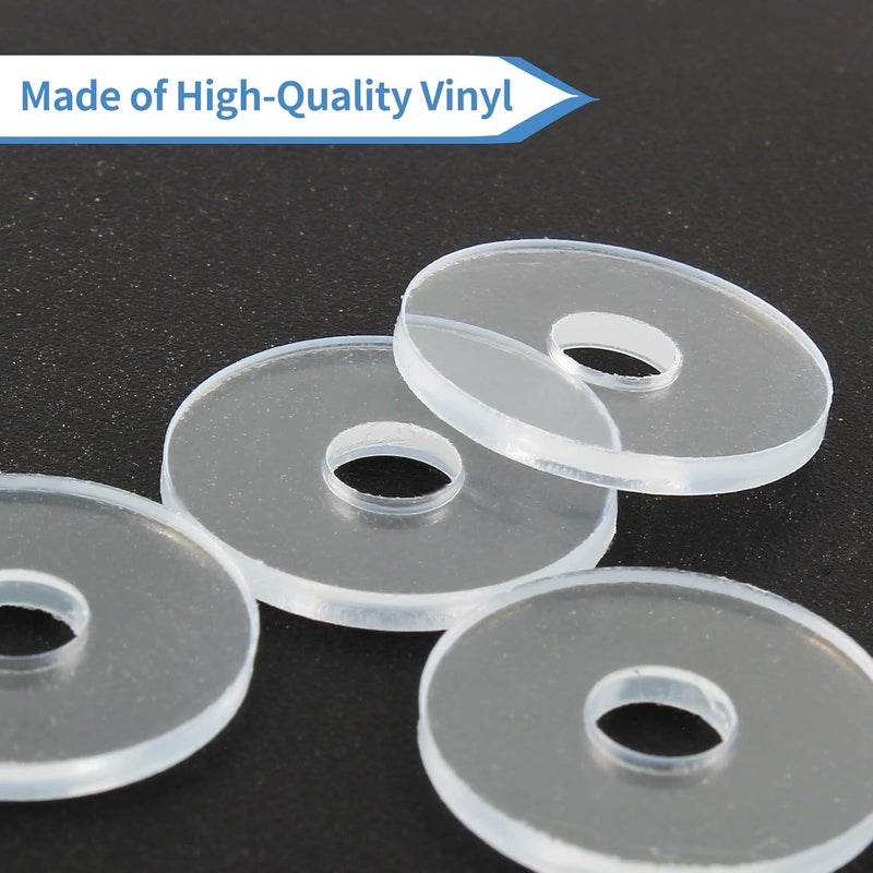 Qjaiune 10 Pack 3/4 Inch Clear Washers for Shower Door Handle, Transparent Gasket, Clear Plastic Gasket - Image 4