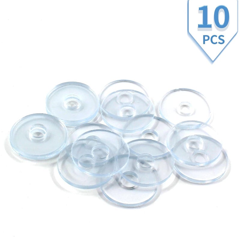 Qjaiune 10 Pack 3/4 Inch Clear Washers for Shower Door Handle, Transparent Gasket, Clear Plastic Gasket - Image 2