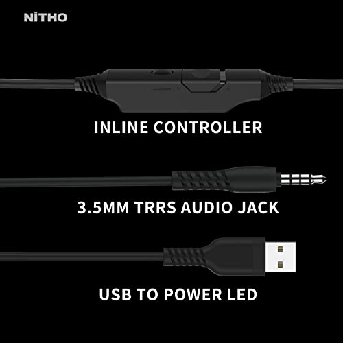 Nitho NX200 Gaming Headset with RGB Light and Microphone, Over-Ear Stereo Headphones for Xbox Series X|S, Xbox One, PS5, PS4, Nintendo Switch, PC, Mobile, 3.5 mm Audio Jack, 40 mm Drivers - Red - Image 4
