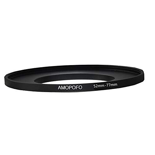 Amopofo Metal Step Up Ring Adapter 52mm to 77mm Step-Up Lens Adapter Ring For Filters, Made Of CNC Machined space aluminum With Matte Black Electroplated Finish,Compatible with All 52mm Camera Lenses & 77mm A - Image 4