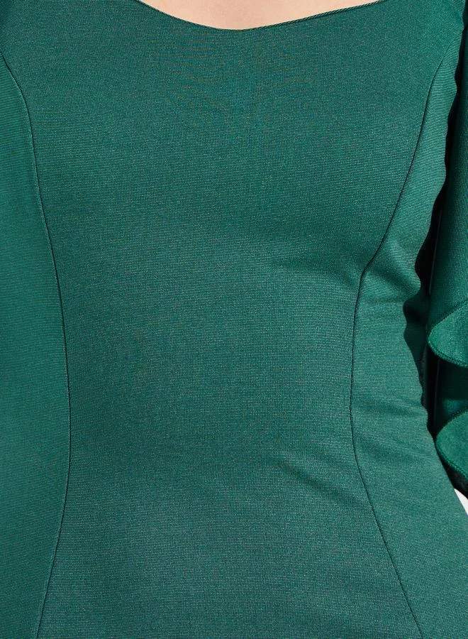 Styli Frill Trim Mermaid Hem Maxi Dress