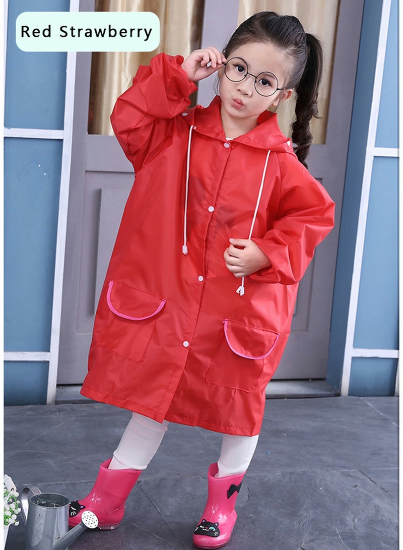 Children’s Raincoat Cartoon Hooded Rain Jacket for Boys and Girls, Waterproof Transparent Rain Poncho for Kids Durable Windbreaker - Image 1