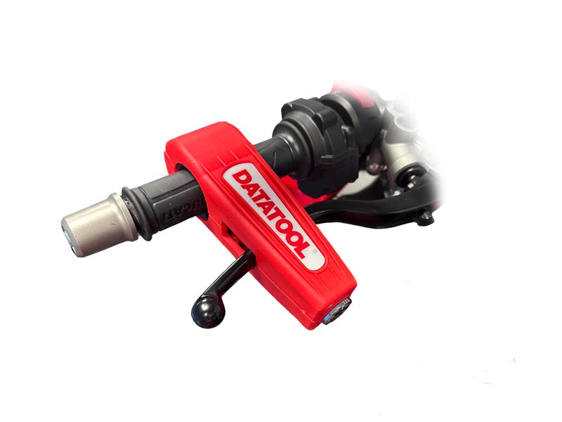Generic Datatool Croc Lock - Visible Theft Deterrent for Scooters, Motorcycles, and ATVs - Locks Brake Lever to Handlebar - Saw Resistant Bike Lock - Available in Black, Orange, or Yellow (Red)  - Image 1