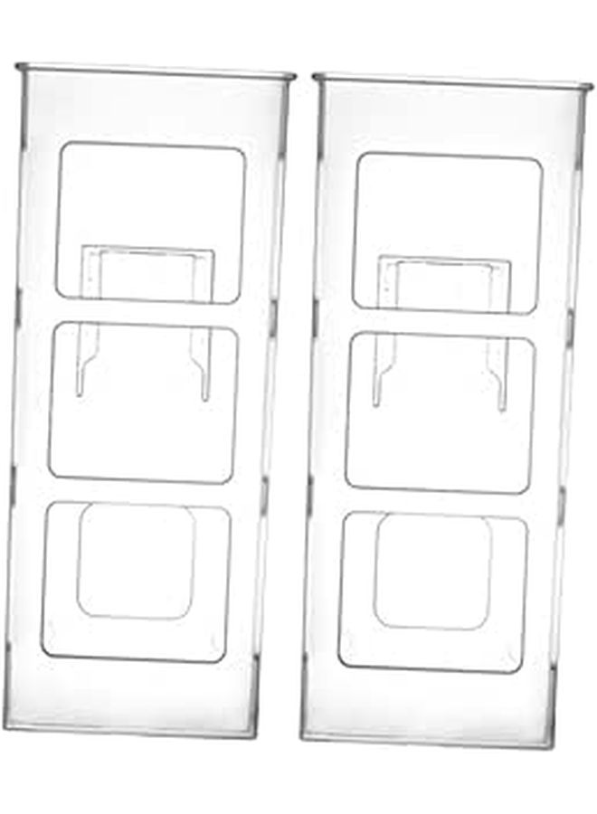 Garneck 2pack Clear Wall Mounted Hair Tool Organizer for Blow Dryer Curling Iron Storage - Image 1