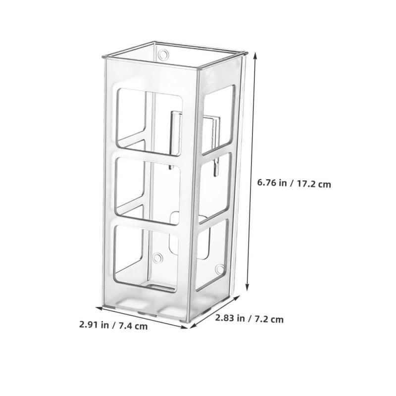 Garneck 2pack Clear Wall Mounted Hair Tool Organizer for Blow Dryer Curling Iron Storage - Image 4