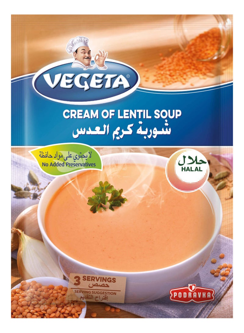 Vegeta Cream of Lentil Soup 62g – Quick & Creamy Dehydrated Soup Mix - Image 2