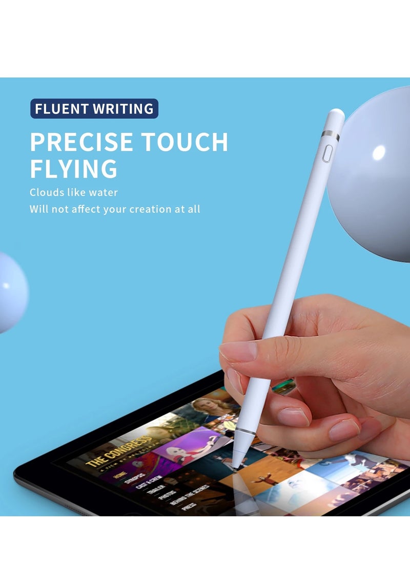 Stylus - An active and smart digital iPad stylus pen that is easy to use and supports all smart devices that support a touch screen white - Image 1