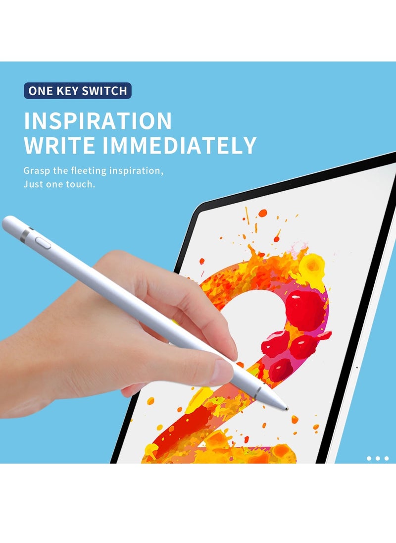 Stylus - An active and smart digital iPad stylus pen that is easy to use and supports all smart devices that support a touch screen white - Image 1