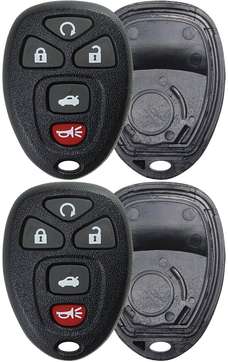 KeylessOption Keyless Entry Remote Key Fob Shell Case Button Pad Cover for Chevy Impala Monte Carlo Buick Lucerne Cadillac DTS OUC60270, OUC60221 (Pack of 2) - Image 4
