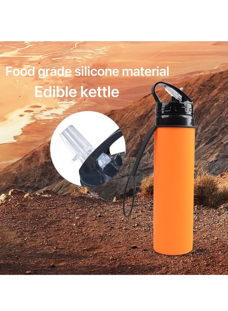 Goldfish 600ML Outdoor Sports Folding Water Cup with Straw Portable for Riding and Traveling - Image 4