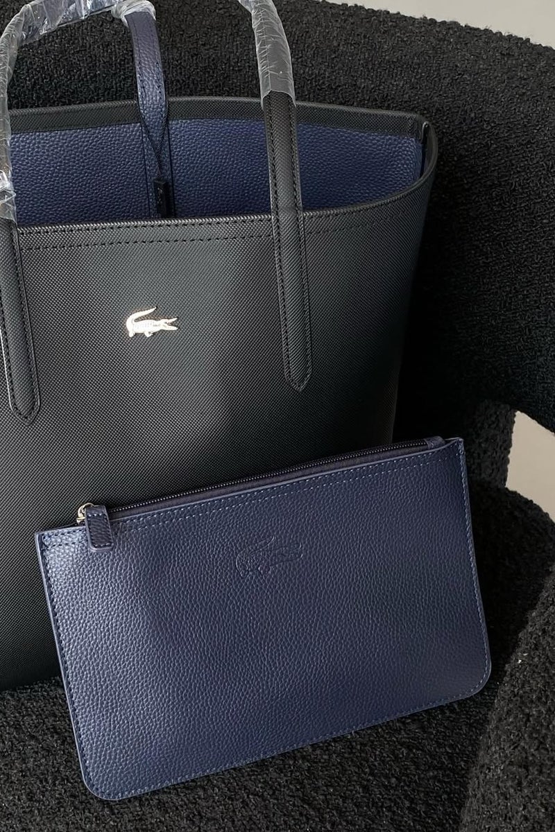 لاكوست حقيبة يد نسائية من لاكوست، ذات وجهين وسعة كبيرة، متعددة الاستخدامات، أنيقة - Image 3