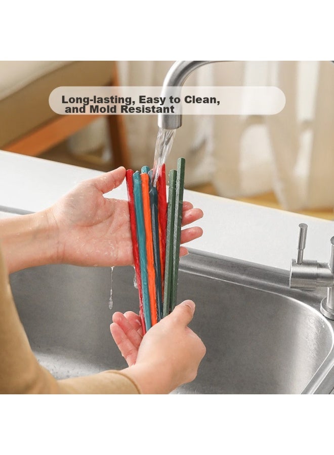 Supor Chopsticks, Alloy Chopsticks, Non-slip, Anti-mold, Heat-resistant, Household Chopsticks, Color-coded, 6 Pairs, Tk2061e - Image 4