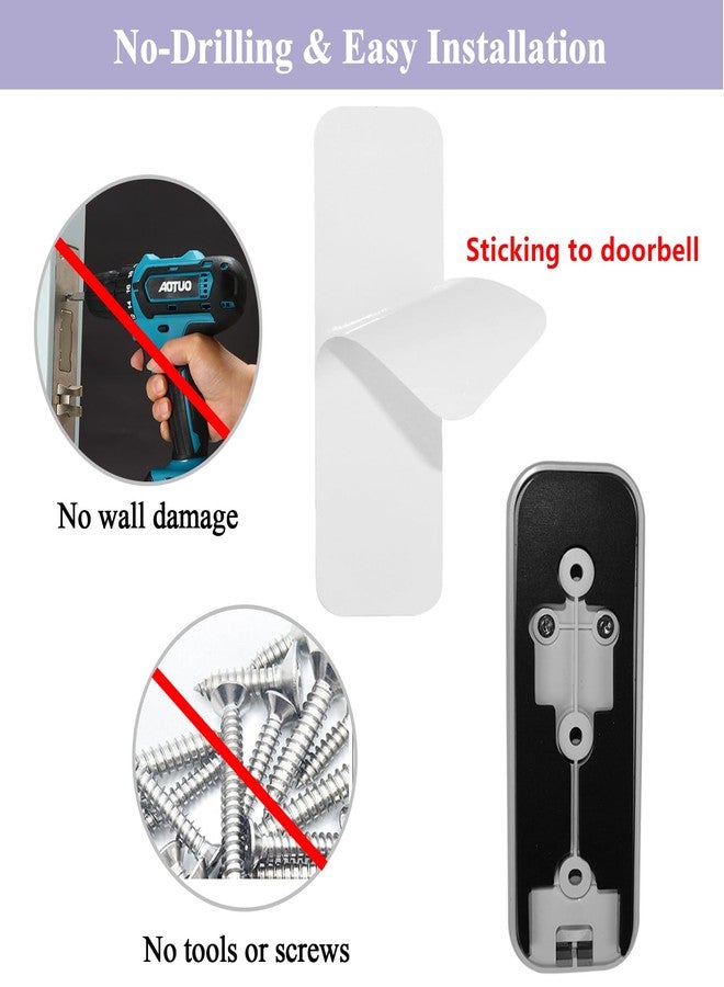 OYOCAM 6 Pack Double-Sided Adhesive Strips Compatible with Blink Video Doorbell 2nd Gen(New Model),No Drill Doorbell Mount with Doorbell Replacement Key Tool,Strong Adhesive Mounting Tape,Easy Installation - Image 4
