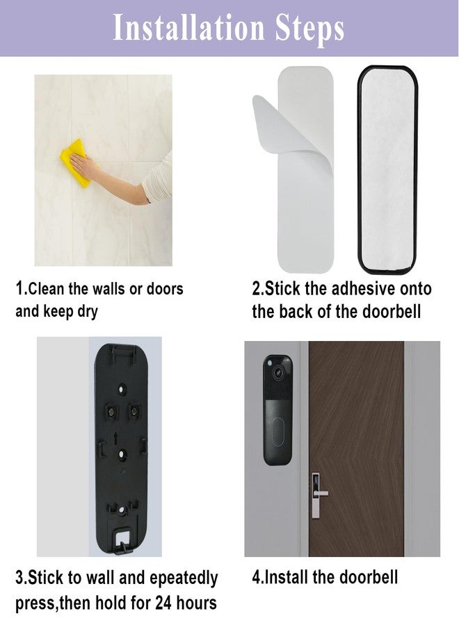 OYOCAM 6 Pack Double-Sided Adhesive Strips Compatible with Blink Video Doorbell 2nd Gen(New Model),No Drill Doorbell Mount with Doorbell Replacement Key Tool,Strong Adhesive Mounting Tape,Easy Installation - Image 5