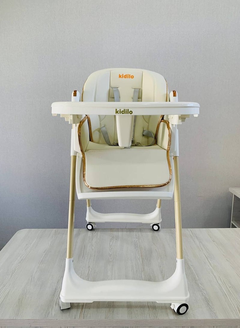 Kidilo Quality Foldable Baby High Chair - Multifunctional and Portable(8122) - Image 5