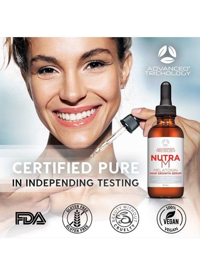 Advanced Trichology - NutraM™ Hair Growth Serum - Dermatologist Tested, Approved* by American Hair Loss Association | Scalp DHT Blocker for Thinning Hair Men and Women, Backed by 20 Years of Hair Regrowth Clinic Experience - Image 1