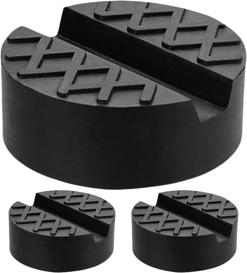 3pcs Floor Jack Rubber Pad: Anti-Vibration Trolley Jack Stand Pads - Pinch Weld Side Frame Rail Protector for Car Lifting Support Repair Garage Use - Image 1
