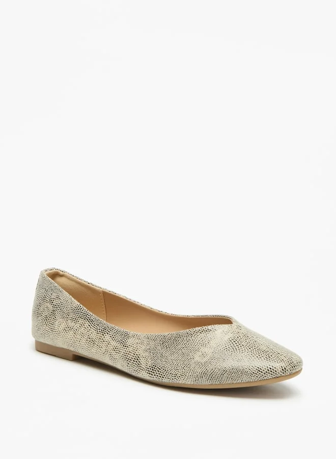 فلورا بيلا من شو إكسبرس Textured Slip-On Ballerina Shoes