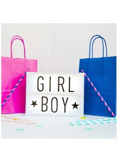 MARKQ Pink Paper bags with handles 22 x 16 x 8 cm Small Kraft Gift bags for Birthday Party Favors, Weddings, Restaurant takeouts, Christmas (24 Bags)  - Image 2