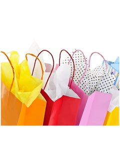MARKQ Pink Paper bags with handles 22 x 16 x 8 cm Small Kraft Gift bags for Birthday Party Favors, Weddings, Restaurant takeouts, Christmas (24 Bags)  - Image 3