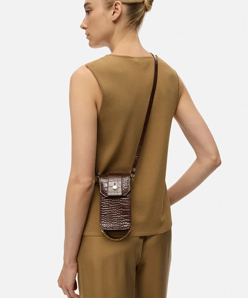 ابيكول Croc-Effect Double Handle Bag