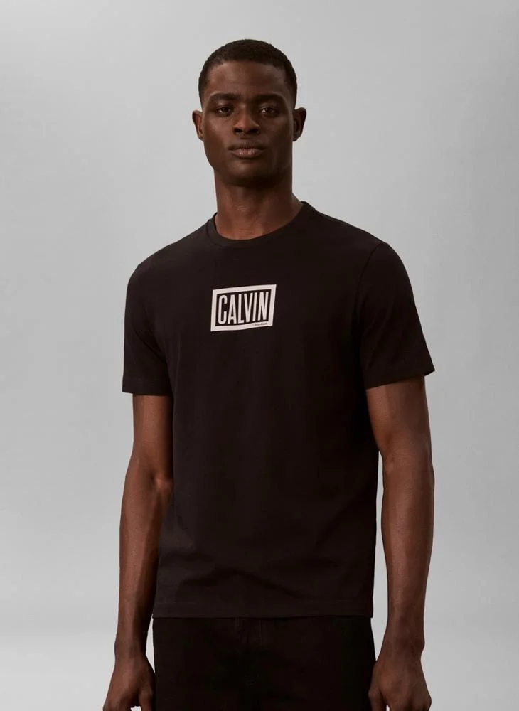 Boxed Logo Graphic Crew Neck T-Shirt