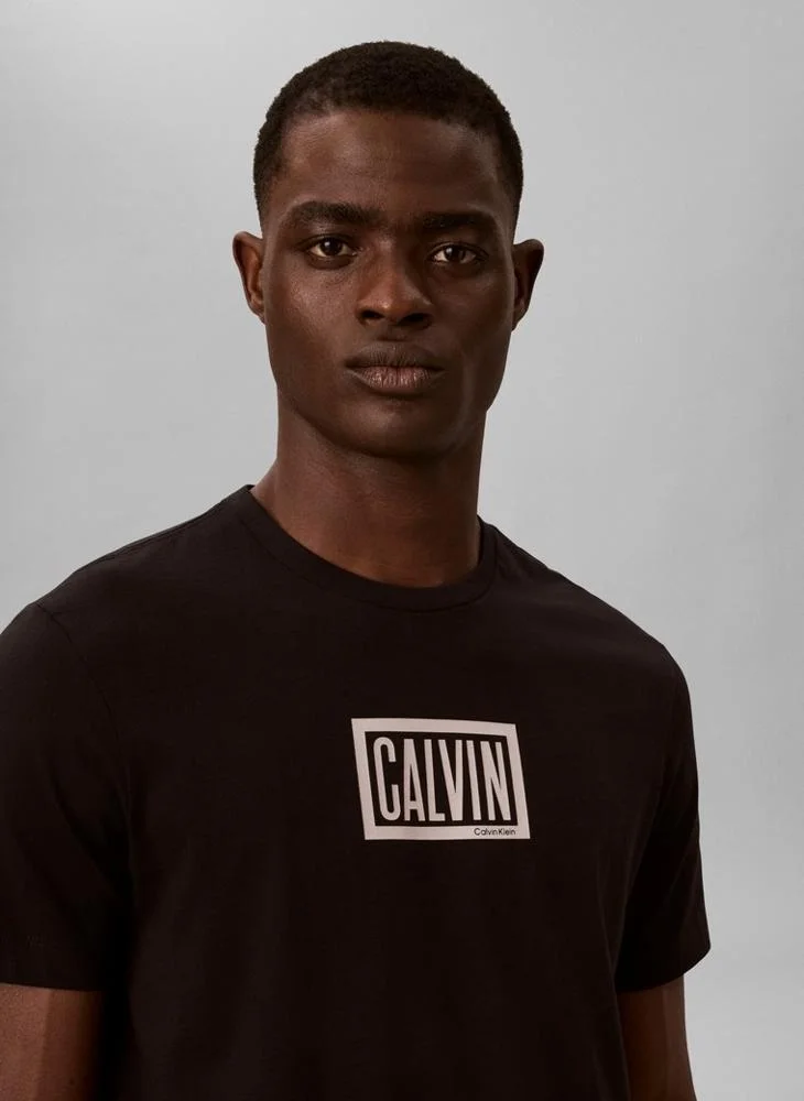 Calvin Klein Jeans  Boxed Logo Graphic Crew Neck T-Shirt for Men | Best Price UAE