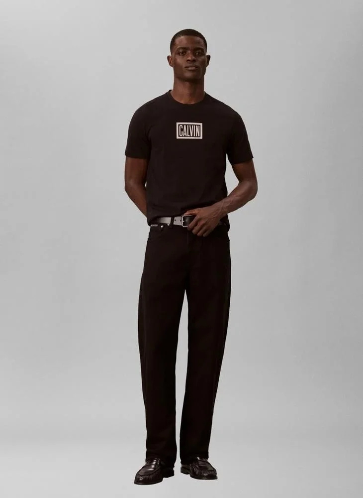 Calvin Klein Jeans  Boxed Logo Graphic Crew Neck T-Shirt for Men | Best Price UAE