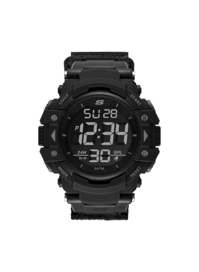 SKECHERS Men's Quartz Metal and Plastic Fitness Watch, Black (Sr1037), Digital Display - Image 1