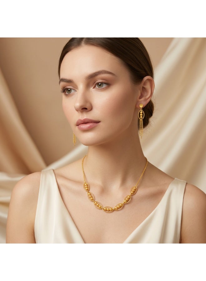 BAFLEH JEWELLERY Elegance Redefined  Stunning 21K Gold Necklace Sets at Bafleh Jewellery - Image 3