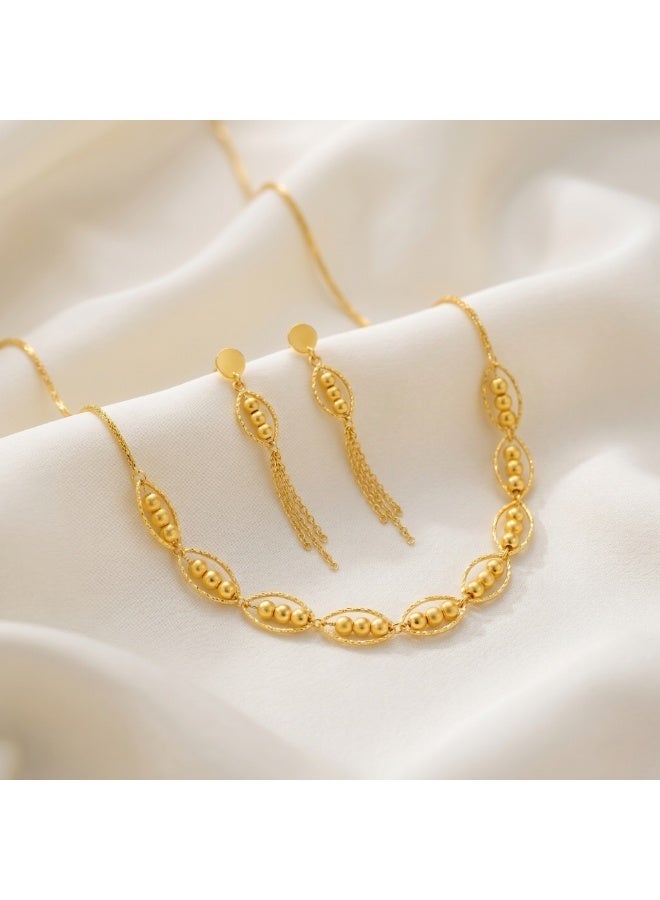 BAFLEH JEWELLERY Elegance Redefined  Stunning 21K Gold Necklace Sets at Bafleh Jewellery - Image 4